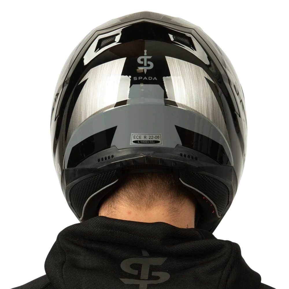 Raiden 2 Thunder Black & Grey Full Face Motorbike Helmet - Image 5