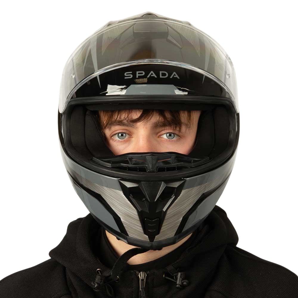 Raiden 2 Thunder Black & Grey Full Face Motorbike Helmet - Image 6
