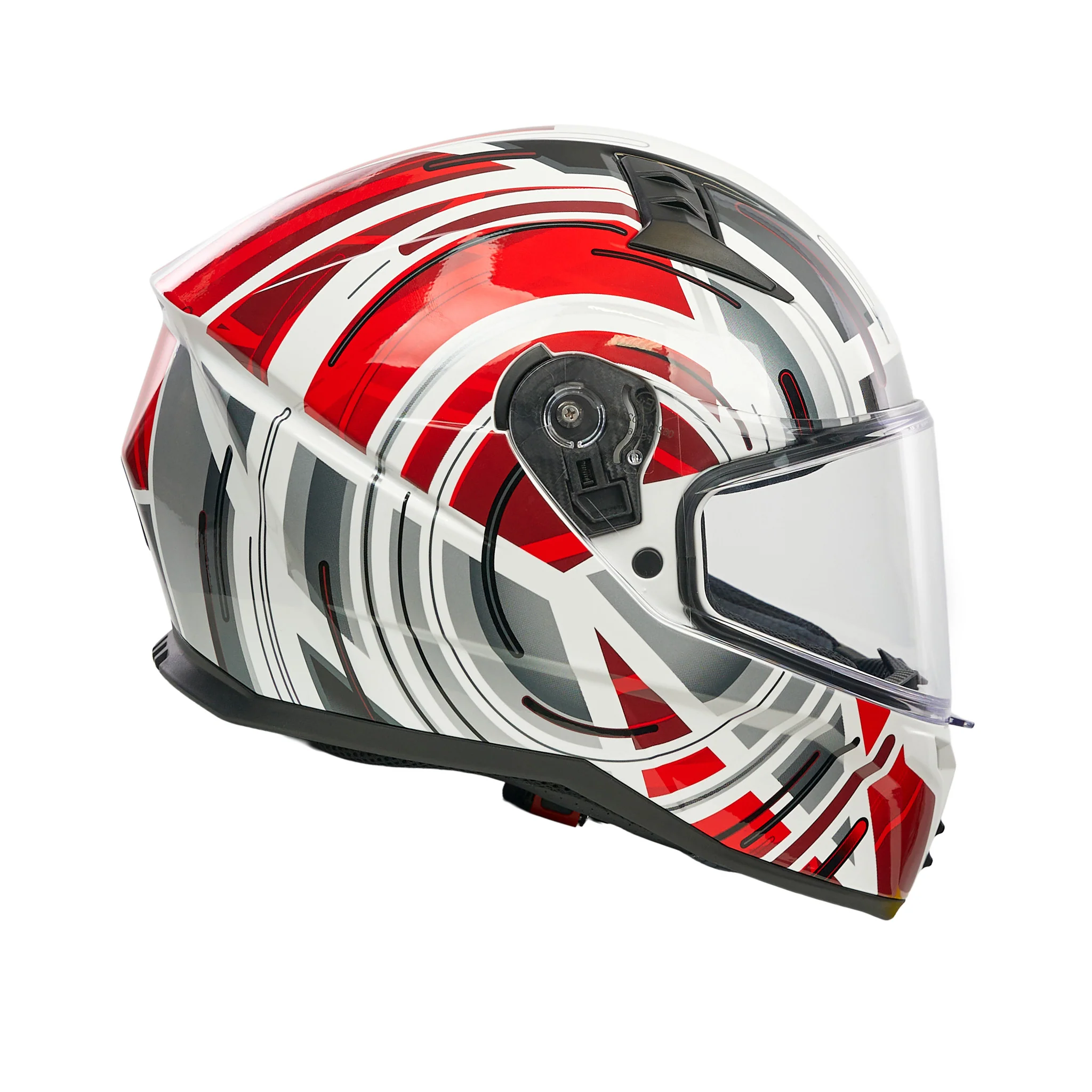 Raiden 3 Cyclone Red Full Face Motorbike Helmet - Image 7