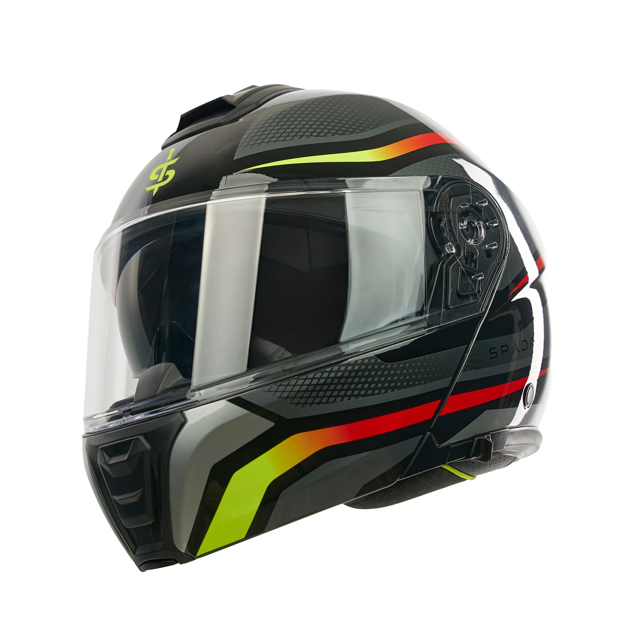 Sirius Flow Orange Flip Up Motorbike Helmet - Image 2