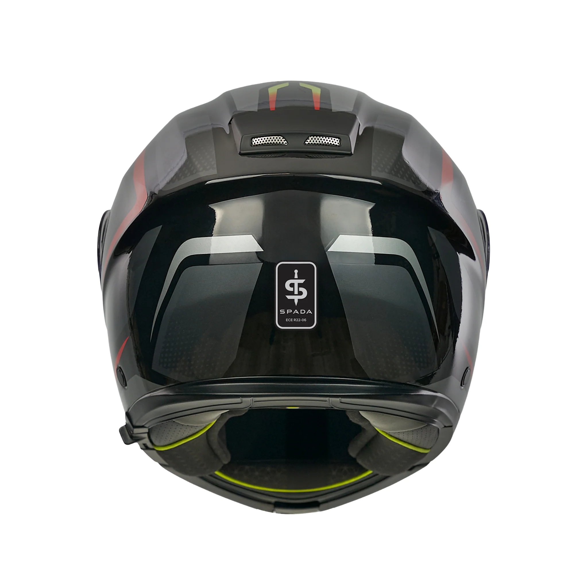 Sirius Flow Orange Flip Up Motorbike Helmet - Image 4