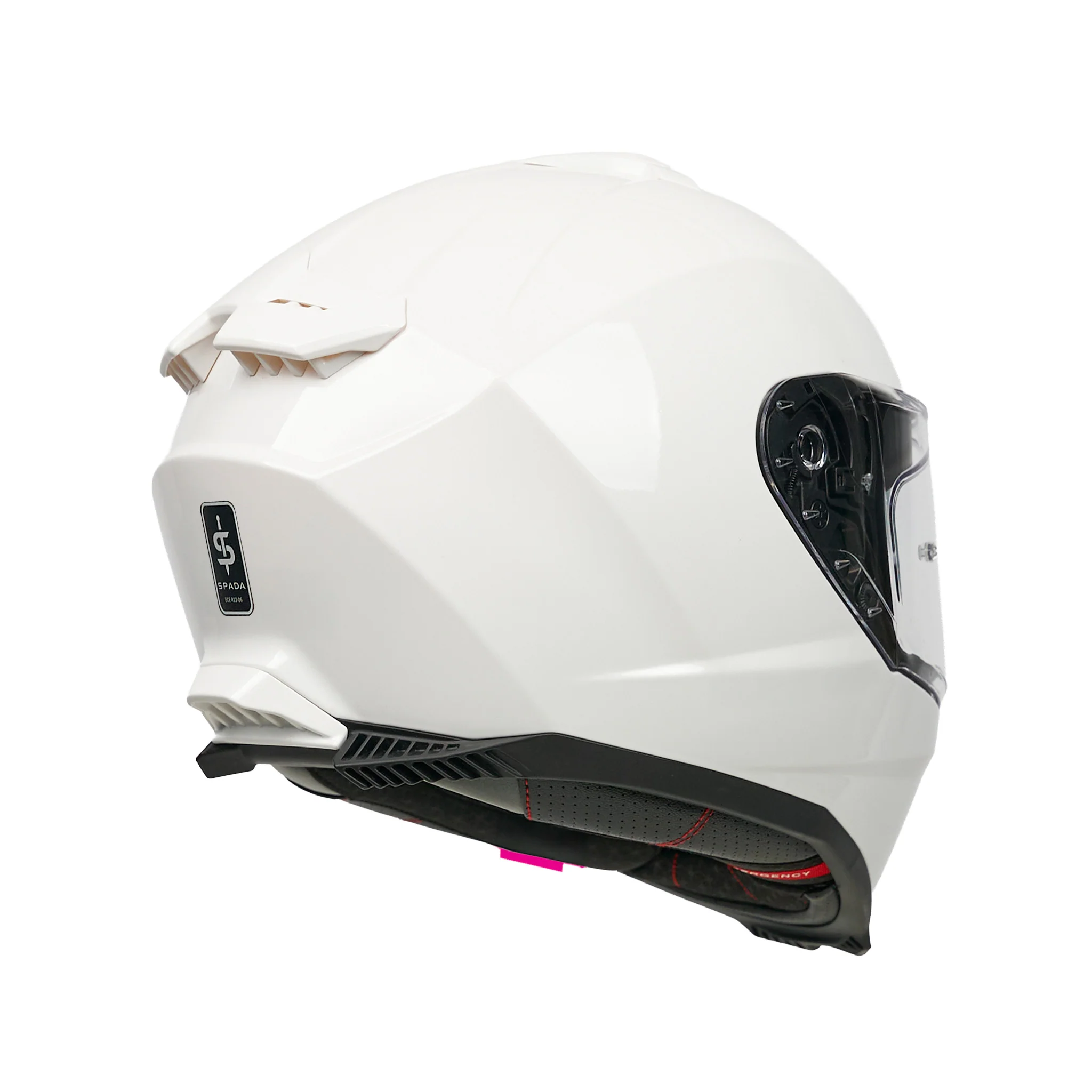 SP18 White Full Face Motorbike Helmet - Image 3