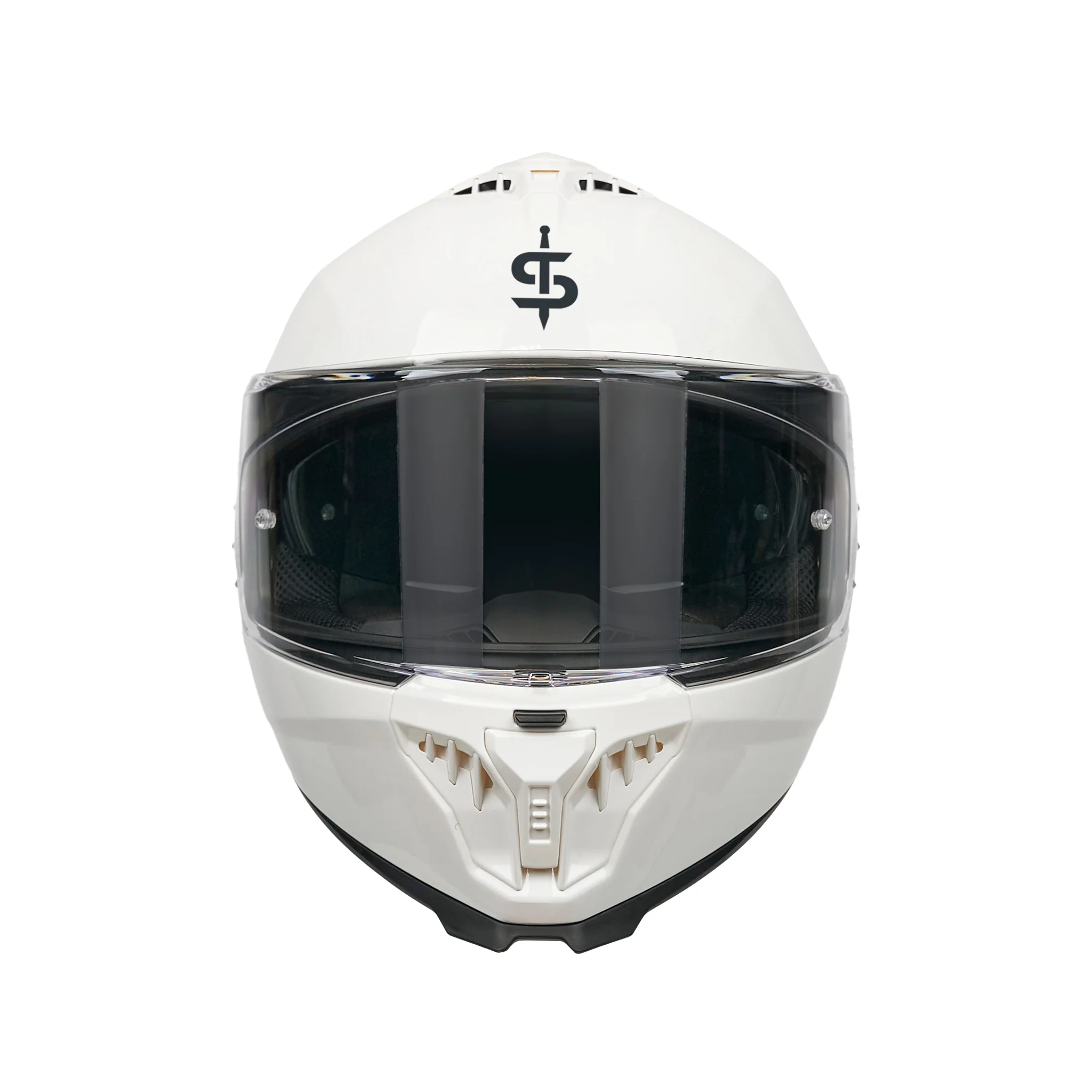 SP18 White Full Face Motorbike Helmet - Image 5
