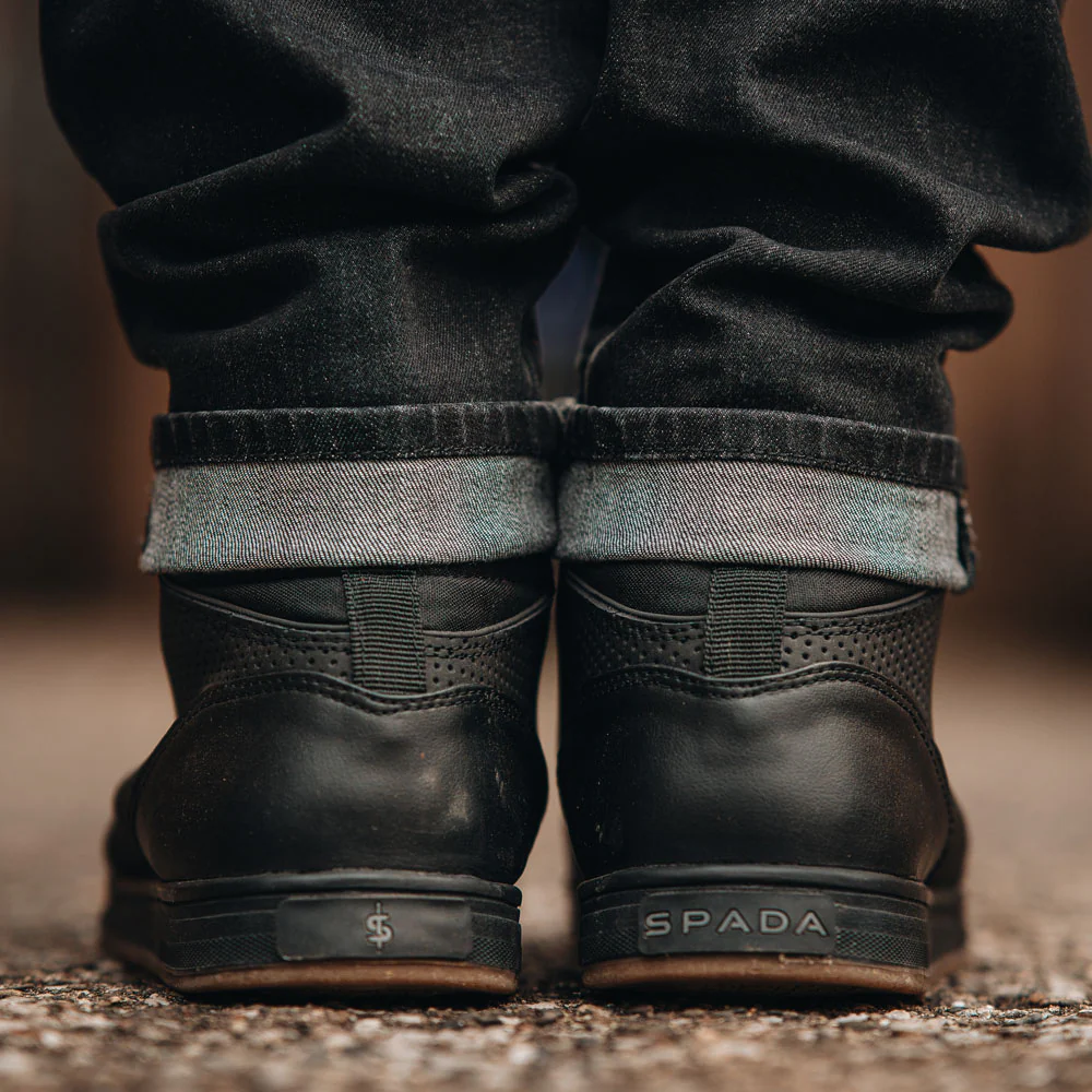 Tachi Black High Top Motorcycle Trainers - Image 9