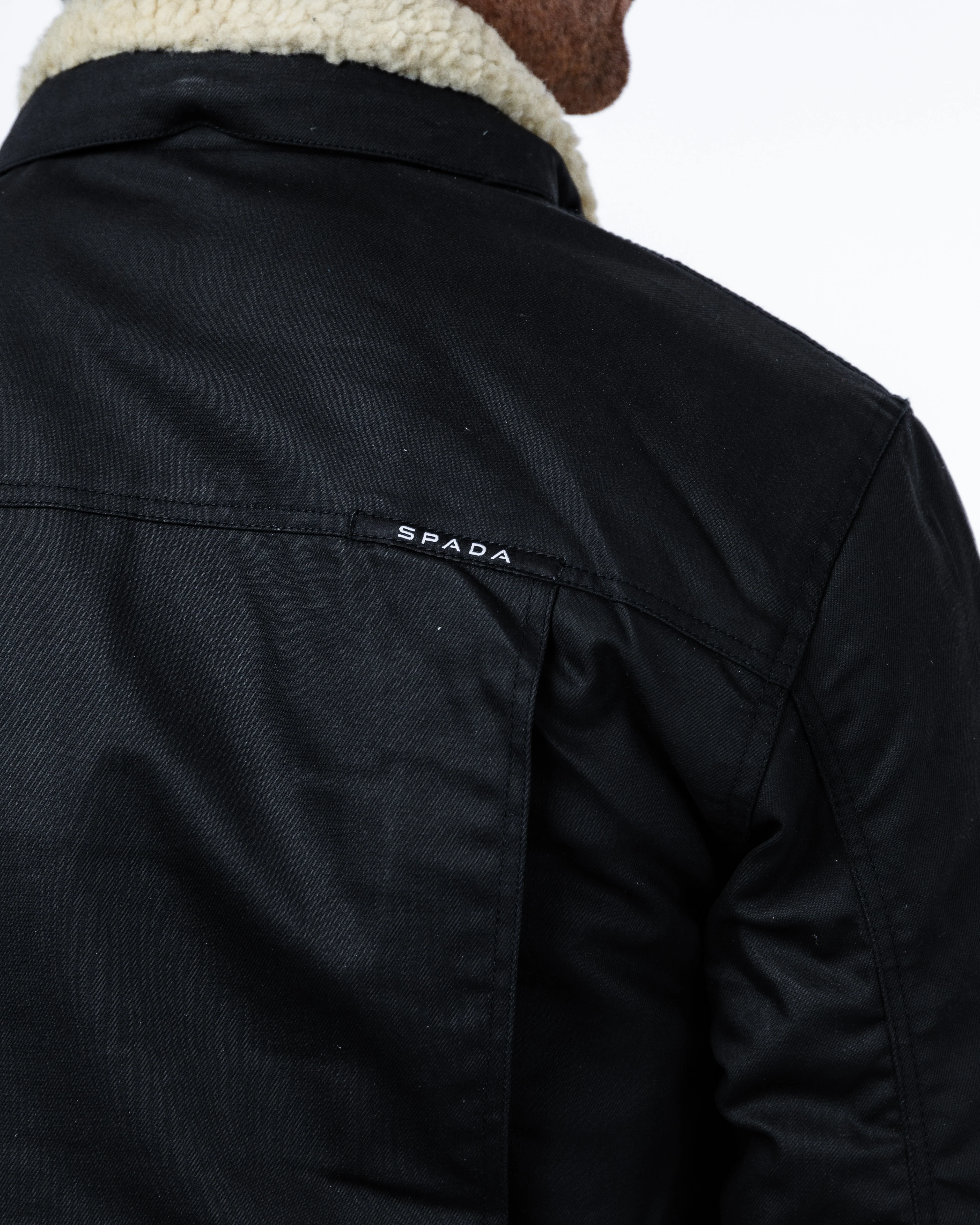 Temper Black & Tan Trucker Motorcycle Jacket - Image 16