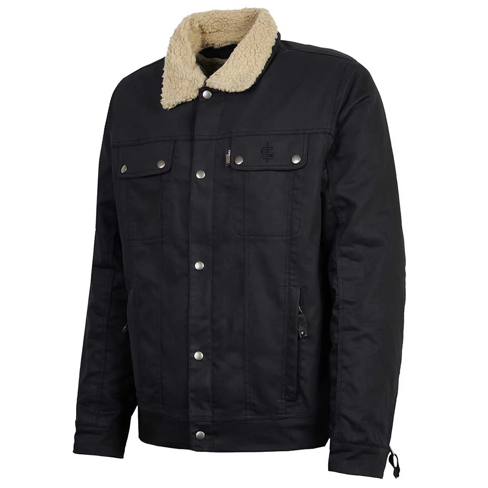 Temper Black & Tan Trucker Motorcycle Jacket - Image 20