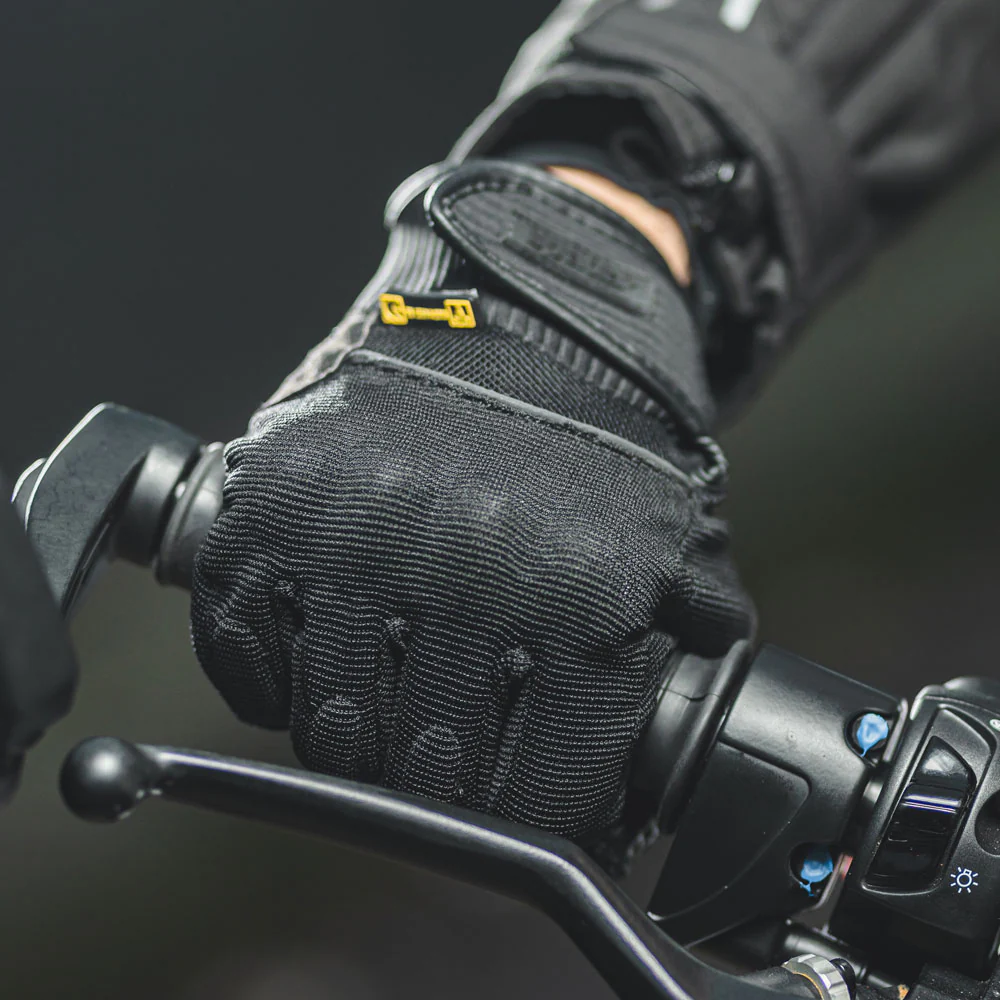 Splash Black Textile Motorcycle Gloves - Image 6