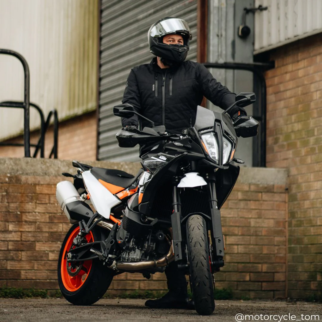 Tino Black Quilted Motorcycle Jacket - Image 4