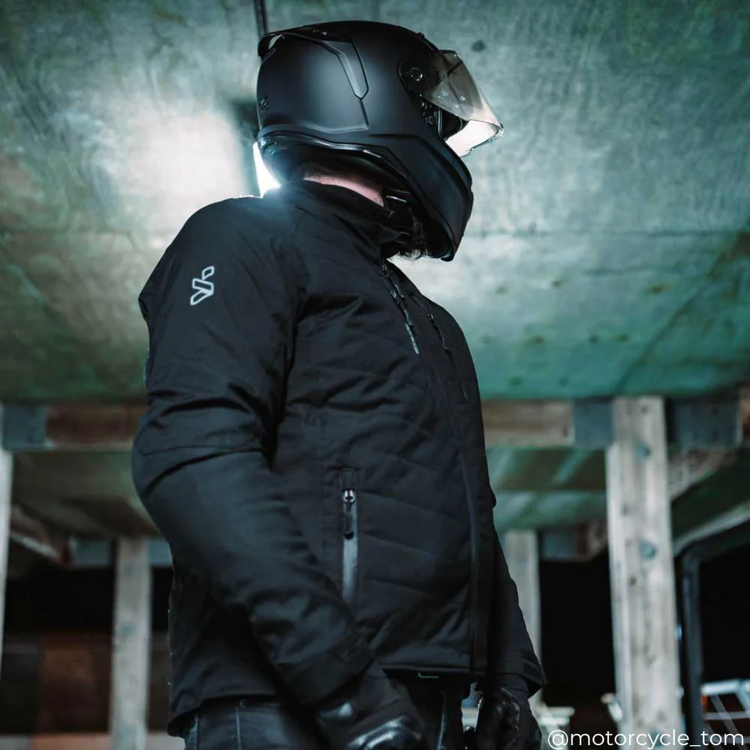 Tino Black Quilted Motorcycle Jacket - Image 7