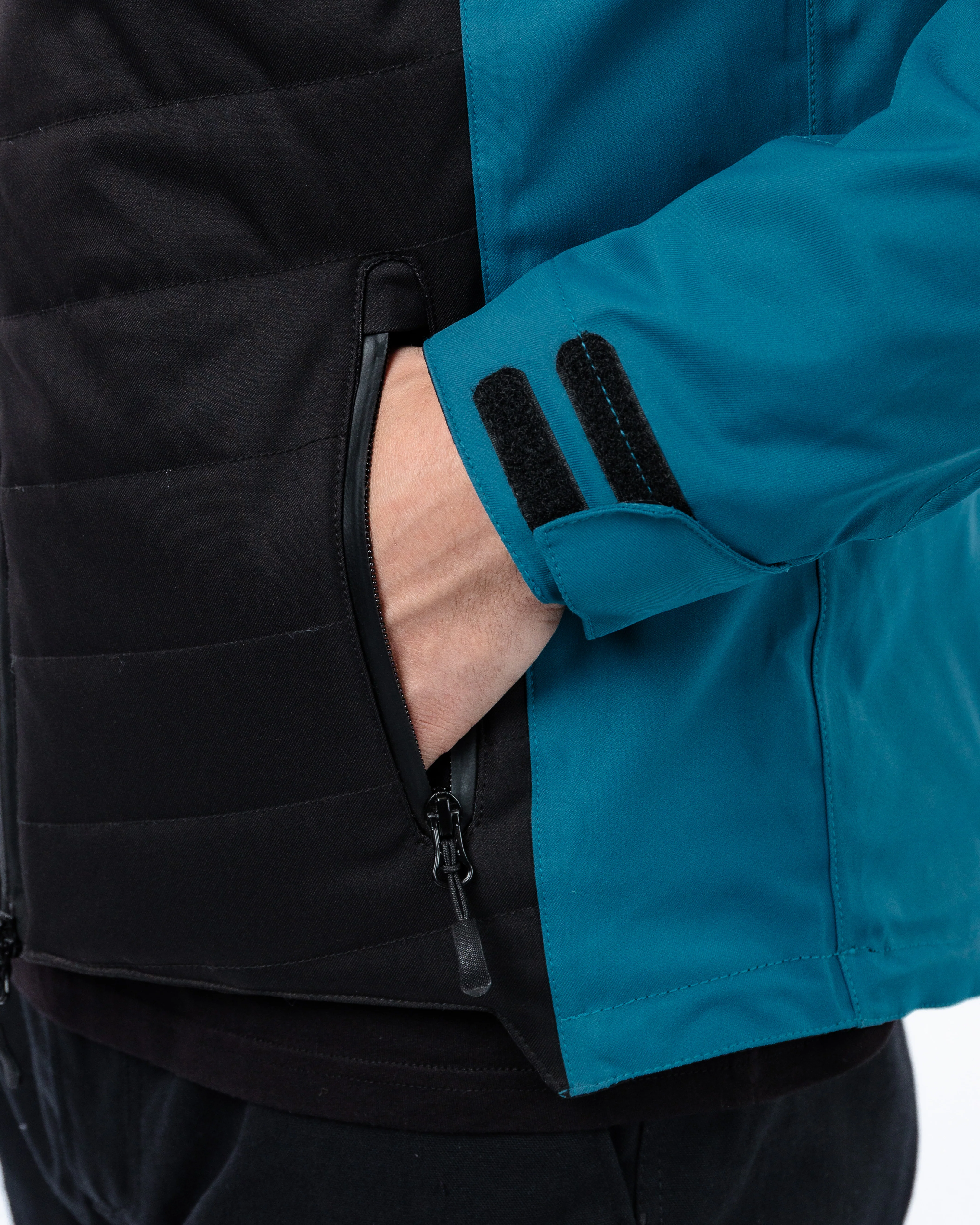 Tino Black & Coral Blue Waterproof Motorcycle Jacket - Image 13