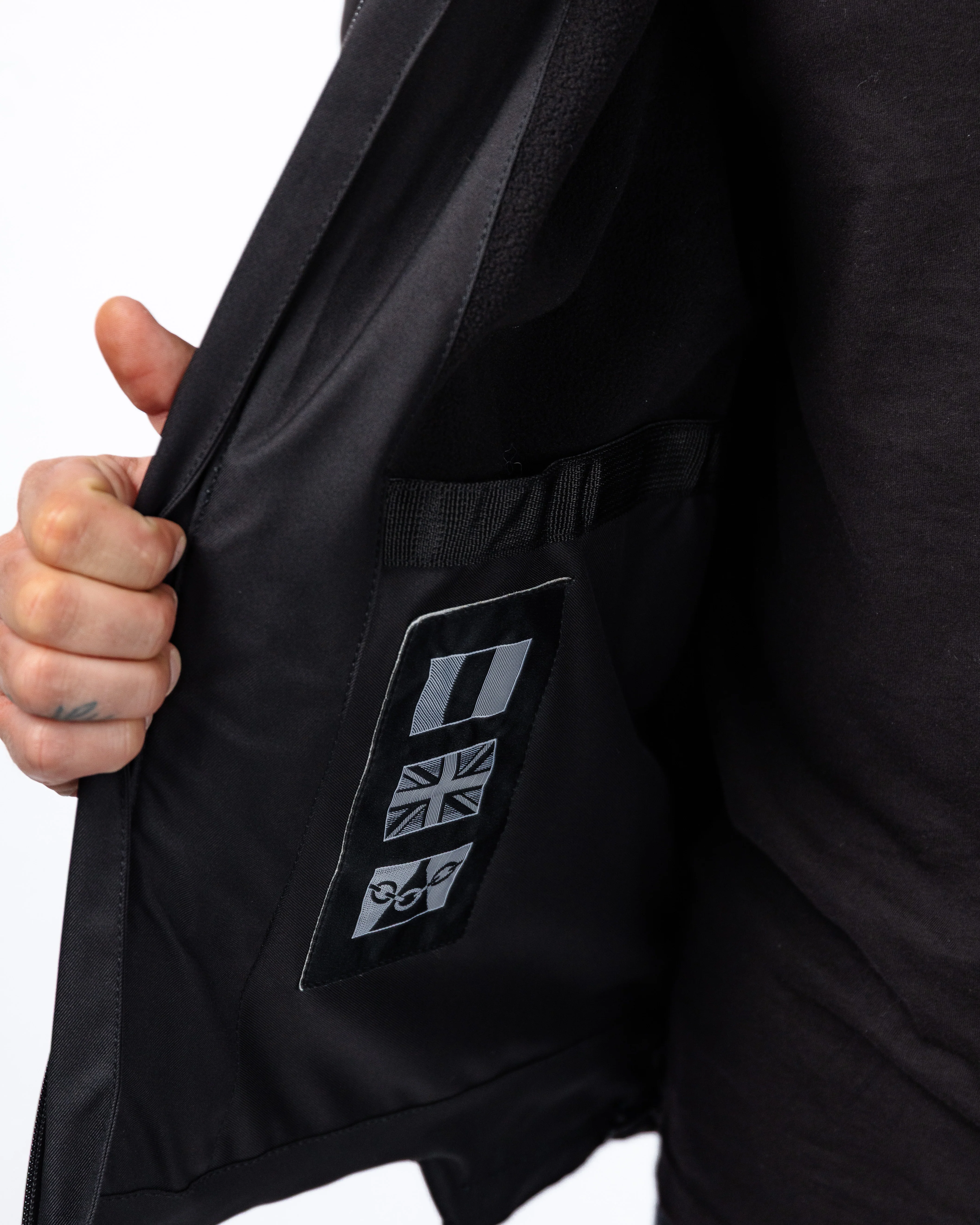 Tino Black & Coral Blue Waterproof Motorcycle Jacket - Image 8
