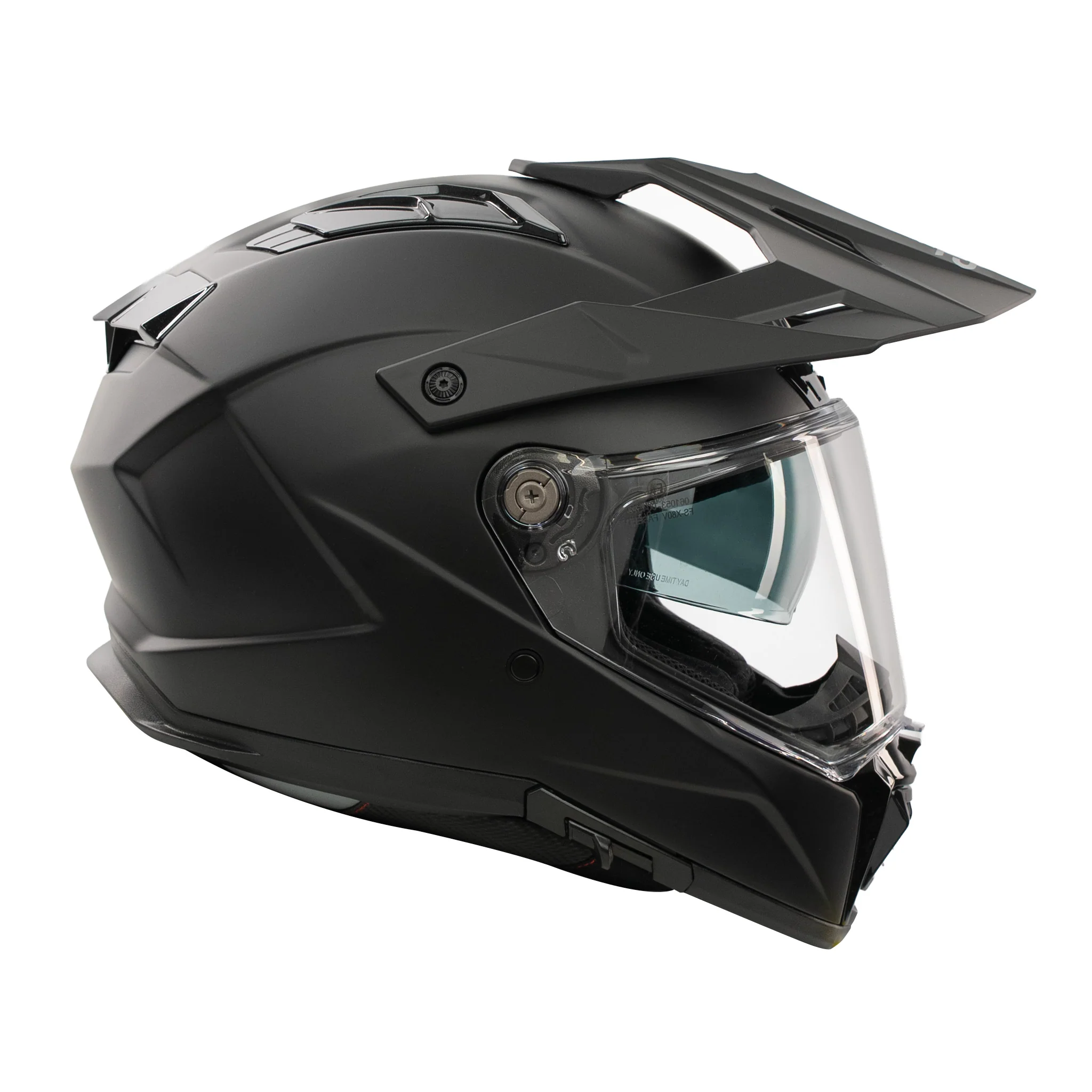 Trailhawk Matt Black Full Face Adventure Motorbike Helmet - Image 8