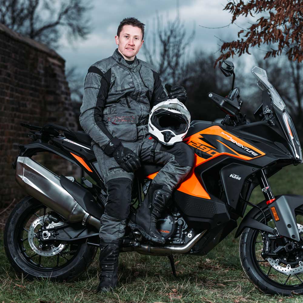 Tucson V3 Grey Motorcycle Jacket - Image 4