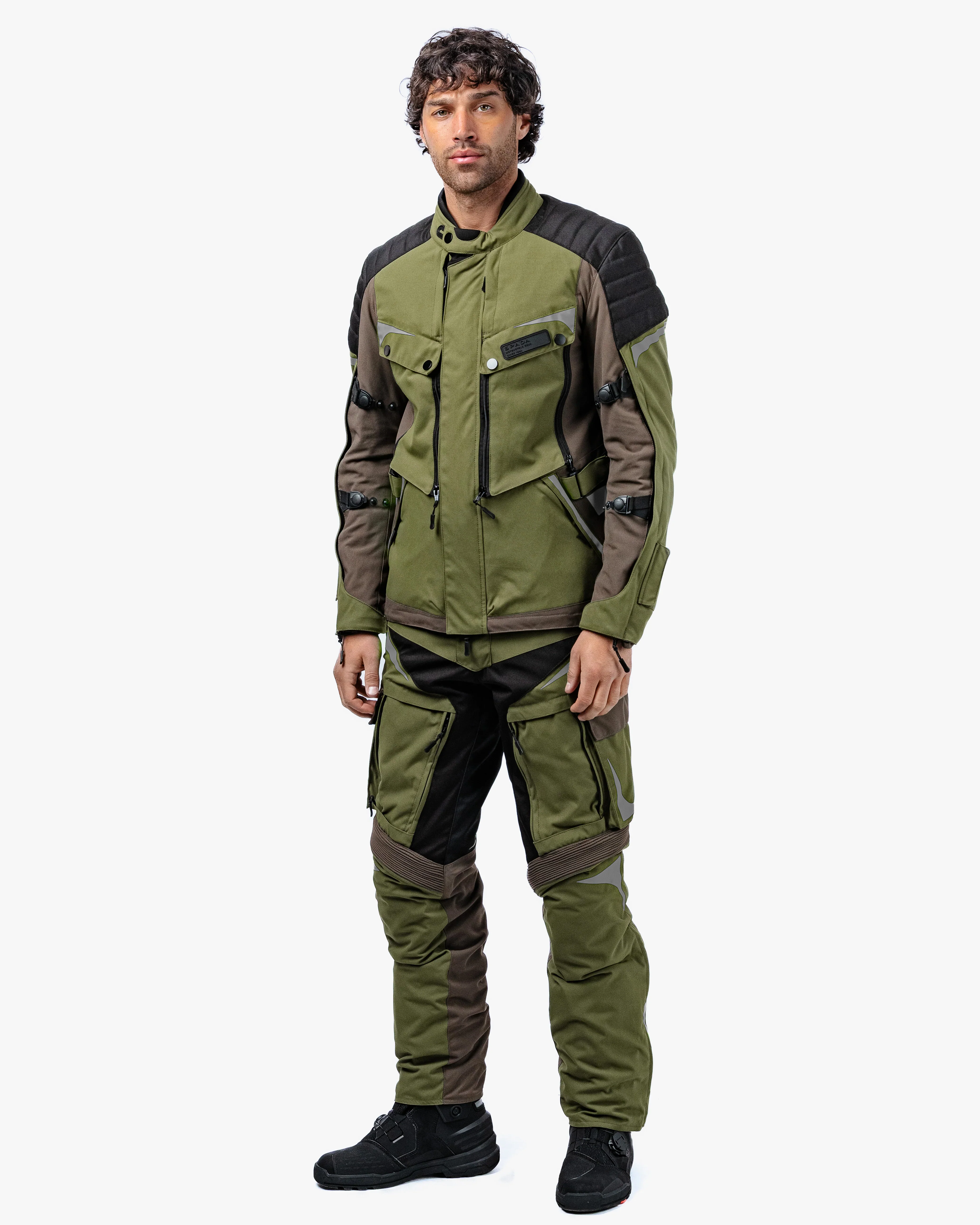 Vanguard Forest Green Motorcycle Jacket - Image 3