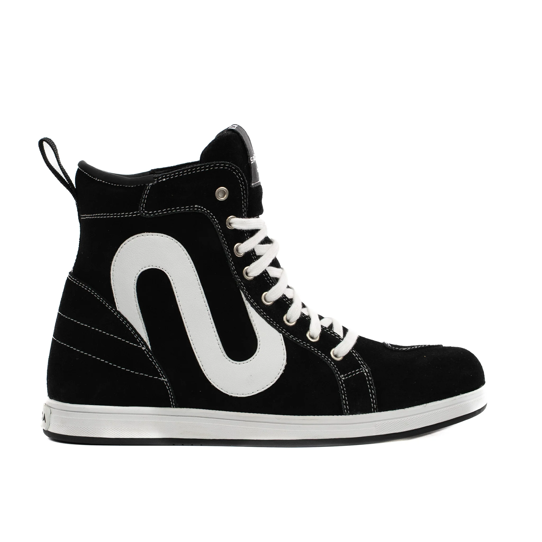 Strider S Black & White Motorcycle Trainers - Image 3