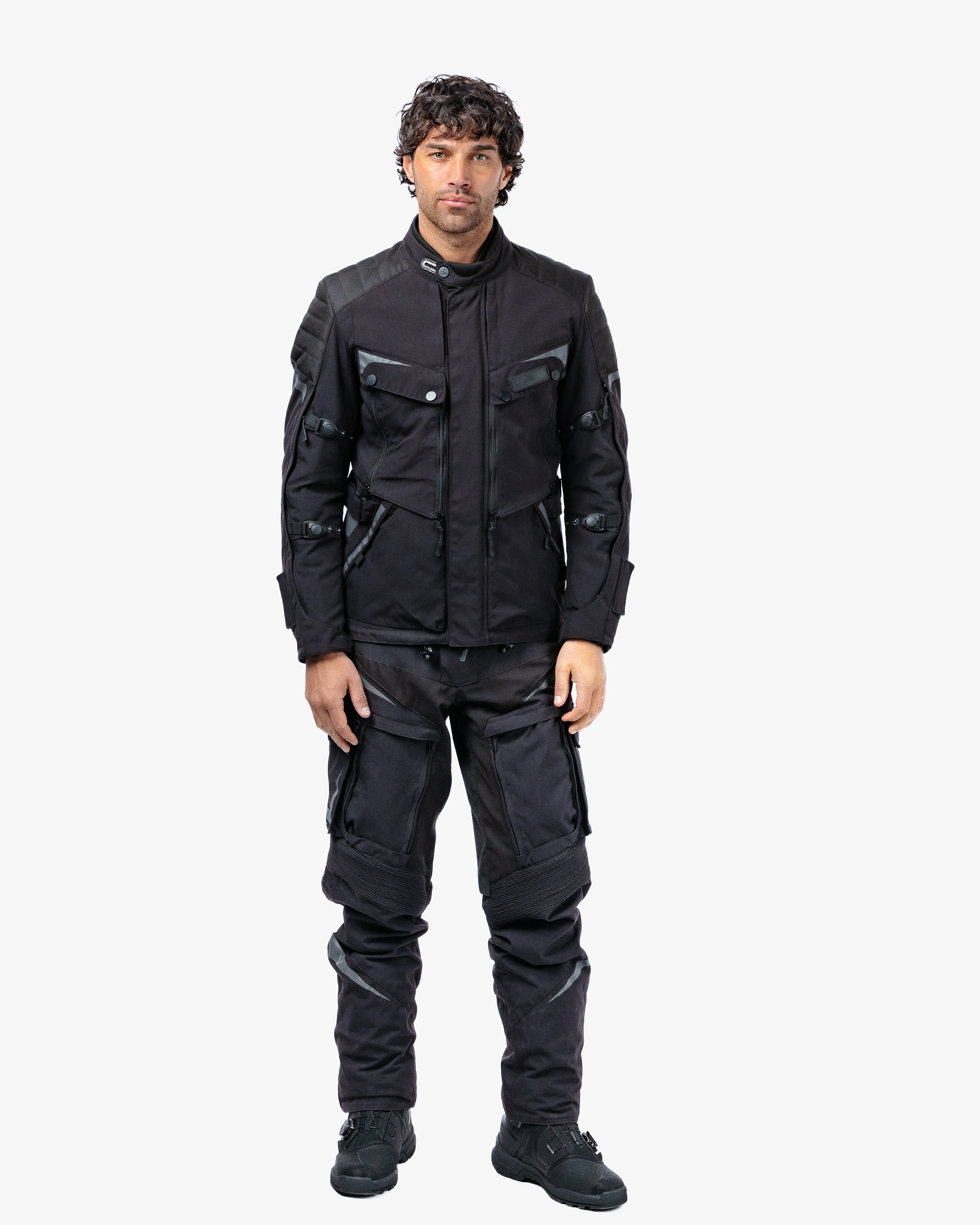 Vanguard Stealth Black Motorcycle Jacket - Image 3